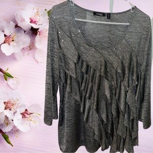 Women’s Silver Metallic Blouse